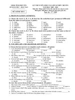 Tuyển sinh vào 10 môn tiếng Anh (Phú Yên, Hậu Giang)