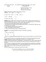 Đề thi học sinh giỏi môn Hóa học lớp 11 chọn lọc số 37