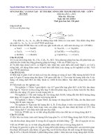 Đề thi học sinh giỏi Hóa học 9 cấp tỉnh số 27