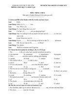 Đề anh 8 - sưu tập đề kiểm tra, thi học sinh giỏi tiếng anh 8 tham khảo bồi dưỡng  (179)