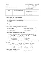 Đề Kiểm tra giữa kỳ I môn Toán lớp 5 số 18