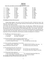 Đề anh 8 - sưu tập đề kiểm tra, thi học sinh giỏi tiếng anh 8 tham khảo bồi dưỡng  (212)