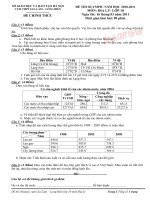 Đề thi học sinh giỏi môn Địa lí lớp 10 chọn lọc số 6