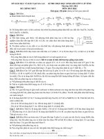 Đề thi học sinh giỏi Hóa học 9 cấp tỉnh số 22