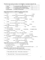 BỘ ĐỀ Ôn tập thi HKI tiếng Anh lớp 8