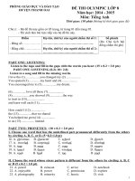 Đề anh 8 - sưu tập đề kiểm tra, thi học sinh giỏi tiếng anh 8 tham khảo bồi dưỡng  (287)