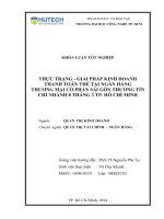 Thực trạng - giải pháp kinh doanh thanh toán thẻ tại ngân hàng thương mại cổphần Sài Gòn Thương Tín Chi nhánh 8 tháng 3 Tp. Hồ Chí Minh