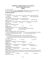 TRẮC NGHIỆM đại CƯƠNG KIM LOẠI có đáp án