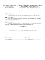 Đề thi tốt nghiệp Phổ thông hệ GDTX năm 2012 môn lịch sử