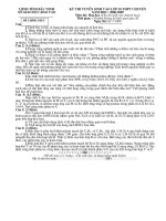 Đề tuyển sinh vào lớp 10 chuyên Hóa số 49