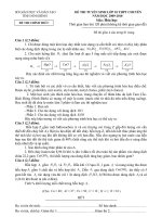 Đề tuyển sinh vào lớp 10 chuyên Hóa số 16