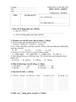 Kiểm tra cuối học kì 1 môn Toán lớp 5 số 6