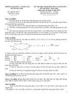 Đề thi học sinh giỏi Hóa học 9 cấp tỉnh số 50