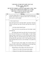 Đề thi tốt nghiệp cao đẳng nghề ngành quản trị doanh nghiệp vừa và nhỏ phần lý thuyết và đáp án mã (22)