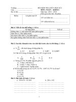 Đề Kiểm tra giữa kỳ I môn Toán lớp 5 số 8