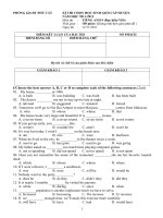 thi HSG tiếng Anh lớp 9 Bình Định (2011 - 2012)