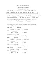 KIỂM TRA HK II ANH 6 ĐỀ 16