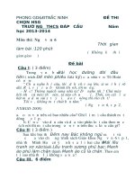 Đề chọn học sinh giỏi Văn 6 trường Đáp Cầu năm 2013-2014