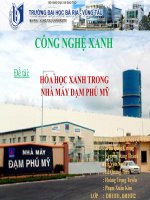 HÓA học XANH TRONG NHÀ máy đạm PHÚ mỹ