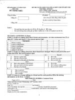 thi tuyển sinh vào trường chuyên Bến Tre 2011