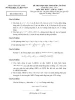 Đề thi học sinh giỏi Toán lớp 12 chọn lọc số 16