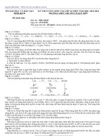 Đề tuyển sinh vào 10  môn Hóa học năm 2015 - 2016 số 13