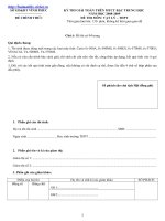 Đề thi casio môn lý hay ôn thi Học sinh giỏi (15)