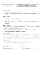 Đề thi tốt nghiệp môn toán GDTX 2006