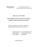 Hoàn thiện cơ sở vật chất của buồng (phòng) trong khách sạn Kỳ Hòa