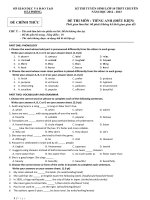 đề thi vào 10 tiếng Anh môn điều kiện (Hải Phòng 2012 - 2013)