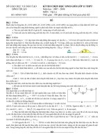 Tuyển tập đề thi HSG môn vật lý lớp 12 hay nhất  (100)