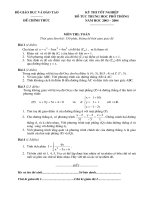 Đề thi tốt nghiệp môn toán GDTX 2004