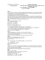 HƯỚNG DẪN CHẤM THI CHỌN HSG GIẢI TOÁN TRÊN MÁY TÍNH CẦM TAY  NĂM HỌC 2011 – 2012