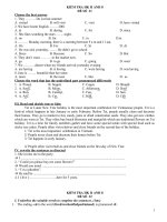 Đề anh 8 - sưu tập đề kiểm tra, thi học sinh giỏi tiếng anh 8 tham khảo bồi dưỡng  (303)