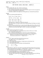 Đề thi học sinh giỏi Hóa học lớp 10 chọn lọc số 24