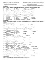 thi HSG tiếng Anh lớp 9 (2011- 2012)