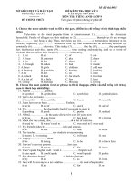 thi HKI tiếng Anh lớp 9