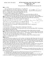 ĐỀ THI CHỌN HỌC SINH GIỎI LỚP 12 THPT - THPT Yên Mô B môn vật lý