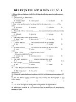 ĐỀ LUYỆN THI  LỚP 10 MÔN ANH SỐ  8