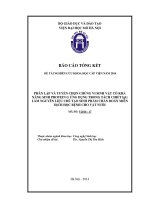 Phân lập và tuyển chọn chủng vi sinh vật có khả năng sinh protein g ứng dụng trong tách chiết igg làm nguyên liệu chế tạo sinh phẩm chẩn đoán miễn dịch học bệnh cho vật nuôi