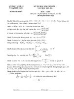 Đề thi học sinh giỏi môn Toán lớp 11 chọn lọc số 27