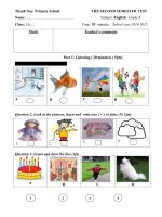 THE SECOND SEMESTER TEST 3 ( + LISTENING)