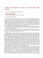 Một số kinh nghiệm về chữa trị và ngăn ngừa bệnh ung thư