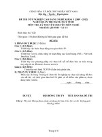 Đề thi tốt nghiệp cao đẳng nghề ngành quản trị mạng máy tính phần lý thuyết và đáp án mã  (15)