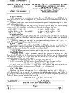 Đề thi tuyển sinh vào 10  môn Hóa học chọn lọc số 20