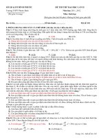 Đề thi thử đại học môn Sinh học năm 2016 (15)