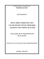 Hoàn thiện marketing mix tại chi nhánh viettel bình định   tập đoàn viễn thông quân đội