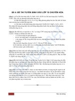 Đề thi vào lớp 10 môn Hóa học số 30