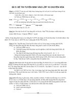 Đề thi vào lớp 10 môn Hóa học số 25