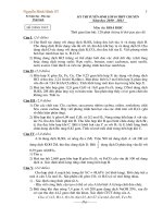 Đề tuyển sinh vào lớp 10 chuyên Hóa số 15